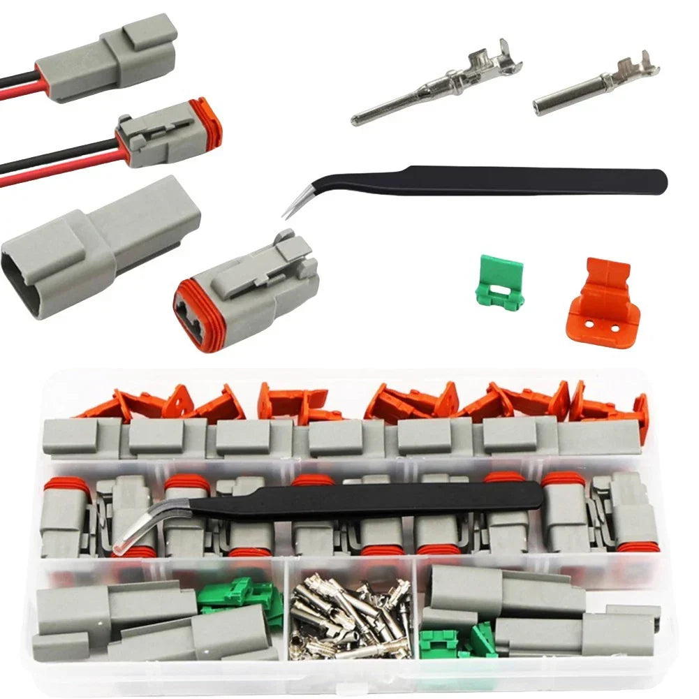 10 Sets Waterproof Wire Connectors Gray for Automotive and Marine Applications