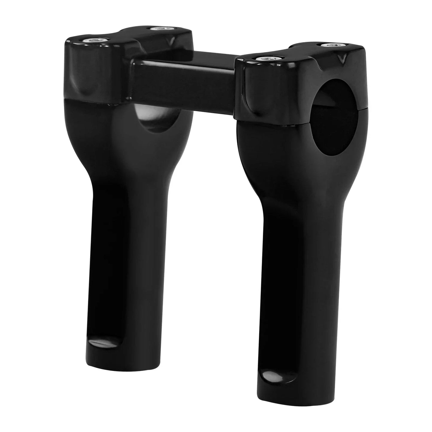4" Vivid Black Handlebar Risers for Harley Dyna Softail (2006-2023)