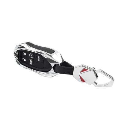 Silver 5-Button Smart Key Fob Shell Cover for Jeep Grand Cherokee (2014-2023)