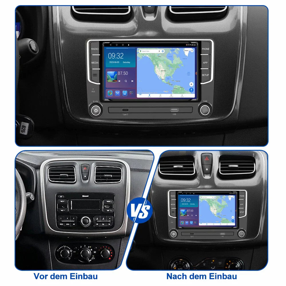 Apple CarPlay Android Auto Head Unit for Volkswagen Polo (2010-2014)