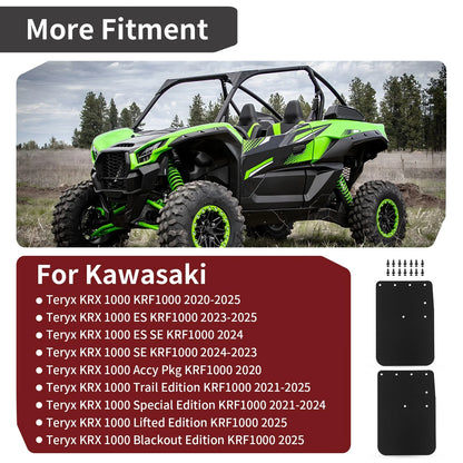 Mud Flap Front Set for Kawasaki Teryx KRX 1000 (2020–2024)