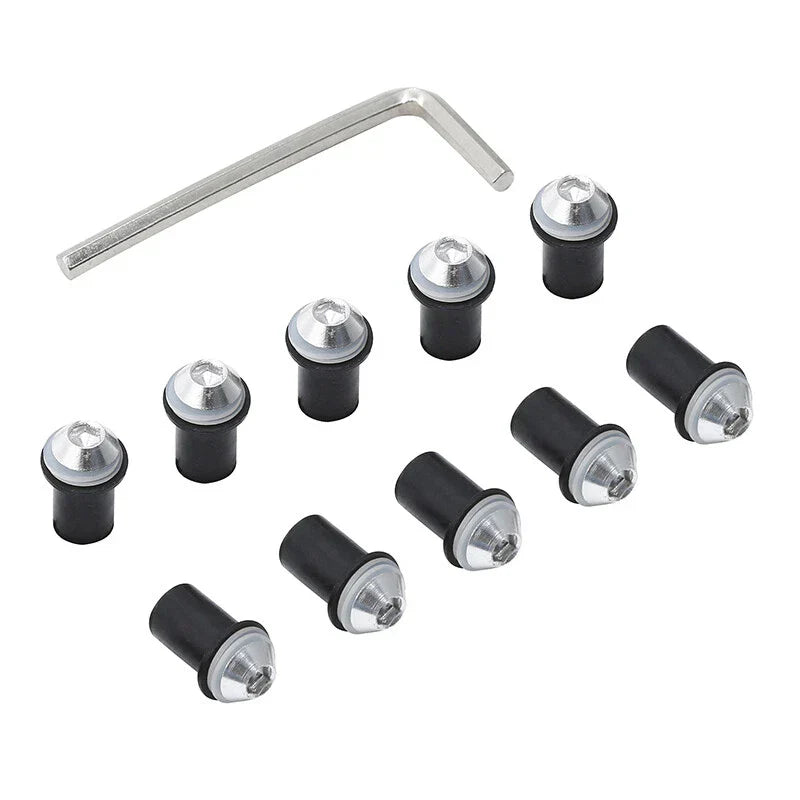 10x Universal Windshield Kit Silver M5 Bolts Rubber Well Nuts Washers 5mm x 16mm

Universal Windshield Kit 10x Silver M5 Bolts Rubber Well Nuts Washers 5mm x 16mm
