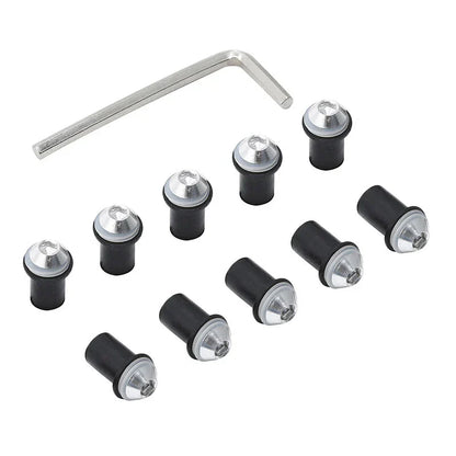 10x Universal Windshield Kit Silver M5 Bolts Rubber Well Nuts Washers 5mm x 16mm

Universal Windshield Kit 10x Silver M5 Bolts Rubber Well Nuts Washers 5mm x 16mm