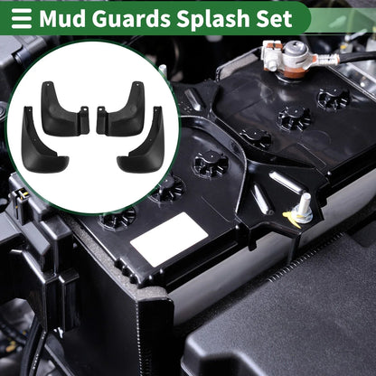 Mud Flaps Splash Guards for Hyundai Elantra (2007-2010) with Mount Accessories