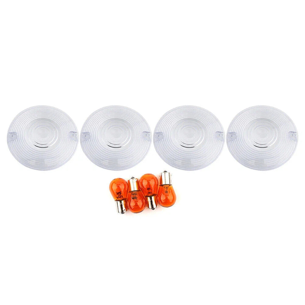 Clear Front Rear Turn Signal Lens Covers for Harley Glide (2014-2023)