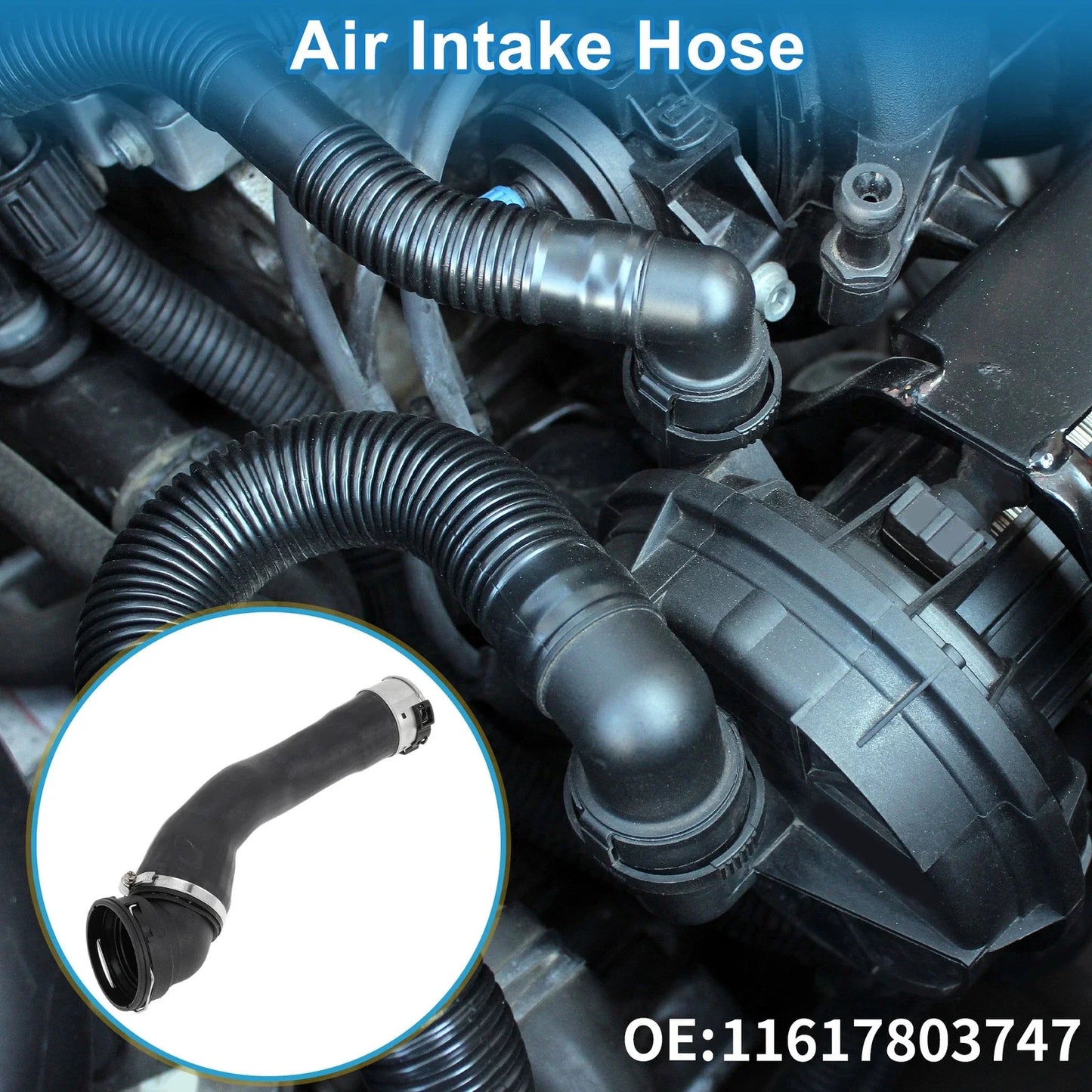 Engine Air Intake Hose with Clamps BMW 5 Series E60 (2006-2009)