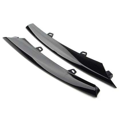 Gloss Black Front Side Grille Bumper Molding Trim for Jaguar XJ (2010-2015)