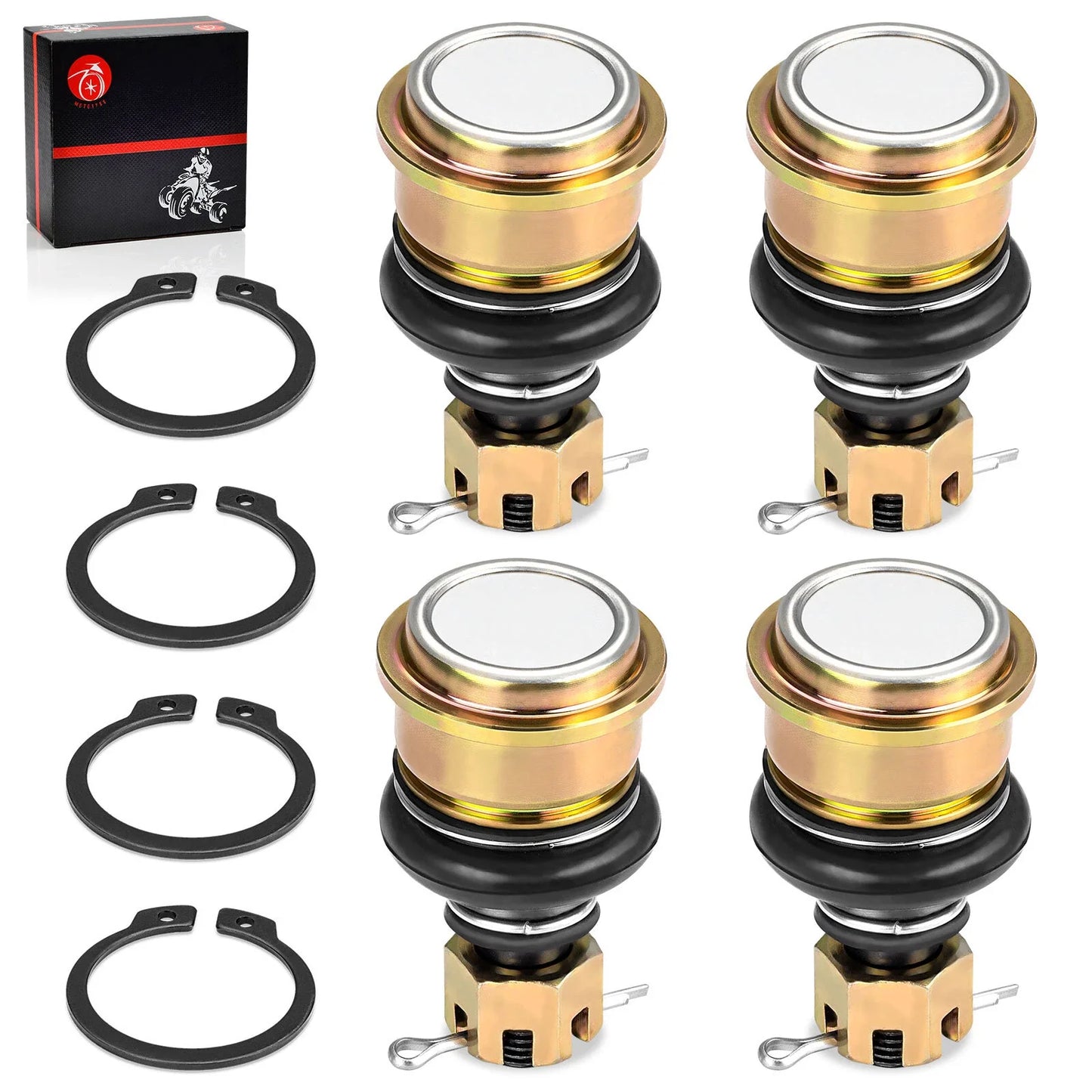 4 x Front Upper & Lower Ball Joints for Yamaha ATV