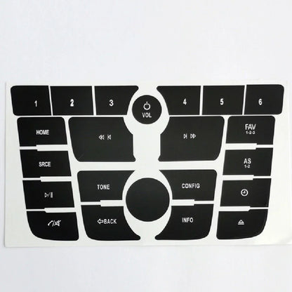 Black Radio Audio Button Decal Sticker for Buick Verano, Encore (2012-2015)