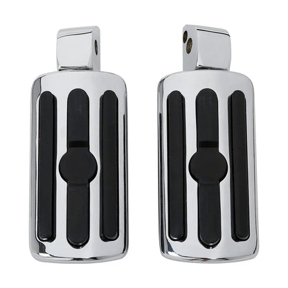 Chrome Rear Foot Pegs for Harley FXFB Fat Bob 2018-2025 ()