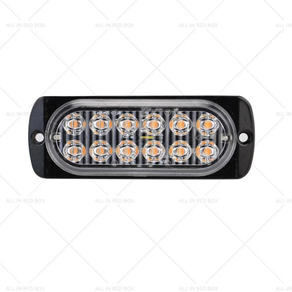 1 LED Emergency Flashing Warning Lights White Amber 12/24V