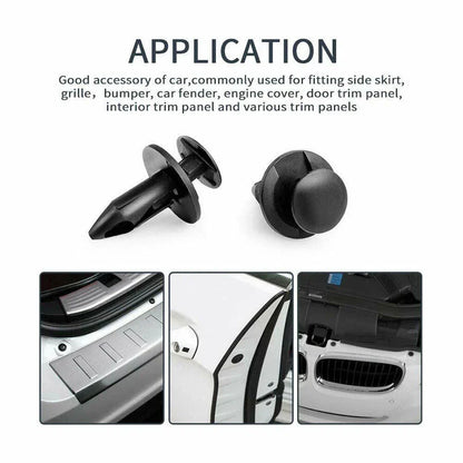 100 Pcs 8mm ATV UTV Fairing Body Trim Panel Fastener Clips