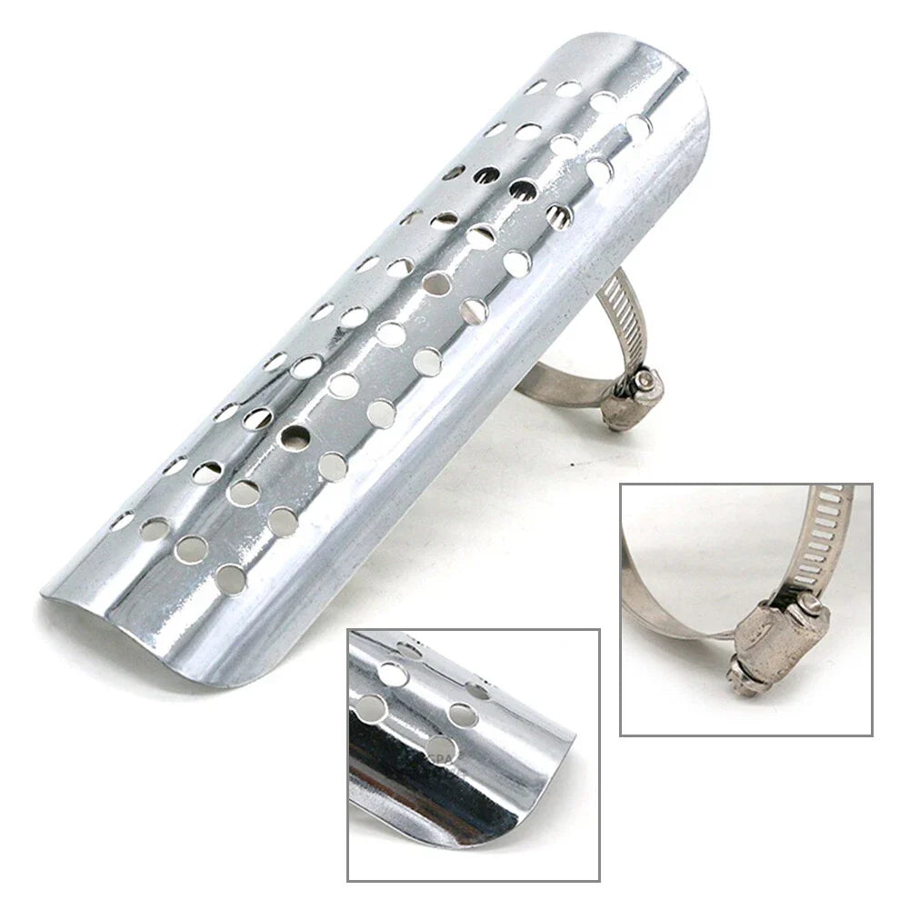 Chrome Exhaust Muffler Pipe Heat Shield Cover for Universal Motorcycle