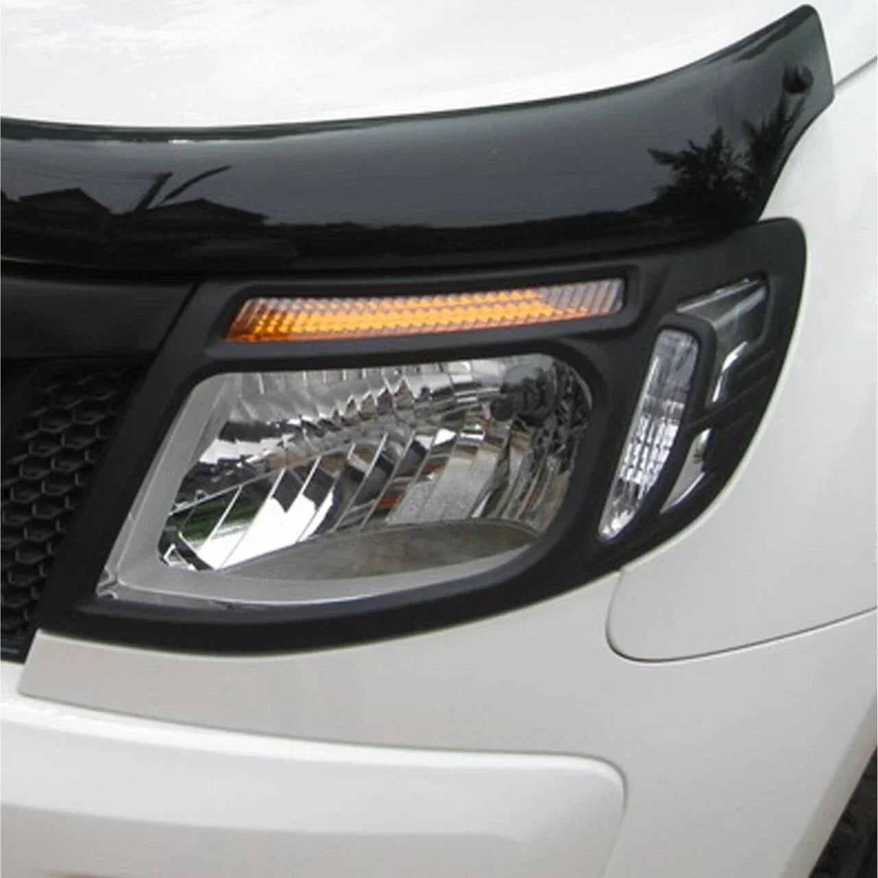 Matte Black Headlight Taillight Lamp Covers for Ford Ranger PX T6 (2011-2015)