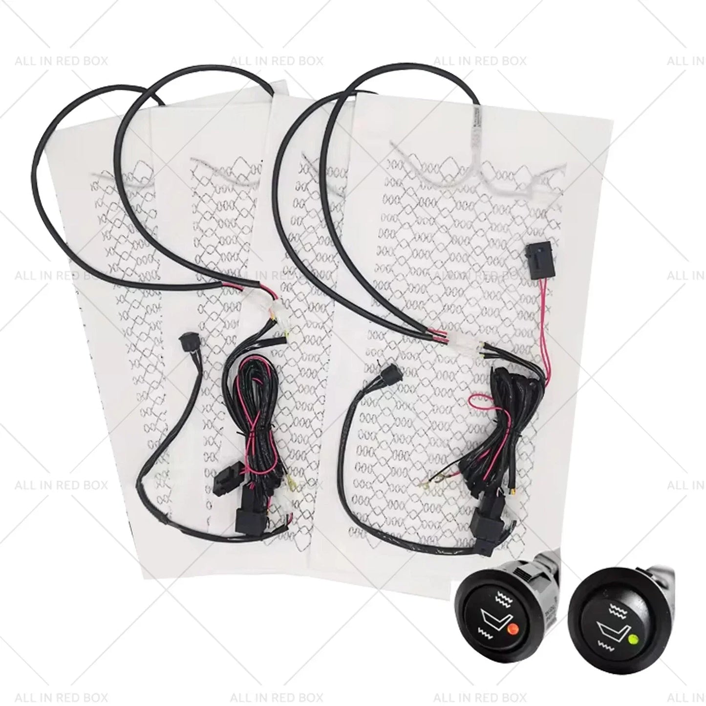 4 x 12V Universal Carbon Fiber Heated Seat Heater Kit for Car