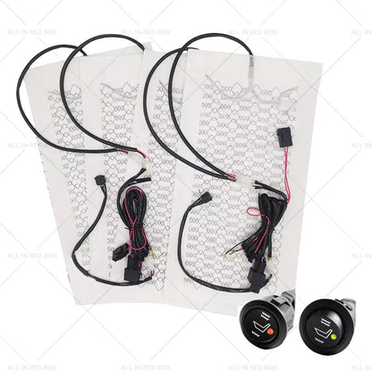 4 x 12V Universal Carbon Fiber Heated Seat Heater Kit for Car