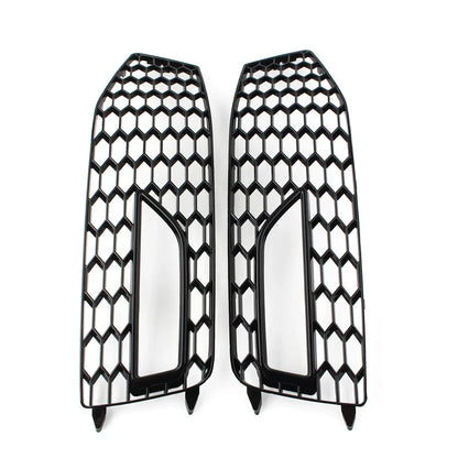 Honeycomb Front Bumper Fog Light Grille Covers for Audi A4 B8.5 (2013-2016)