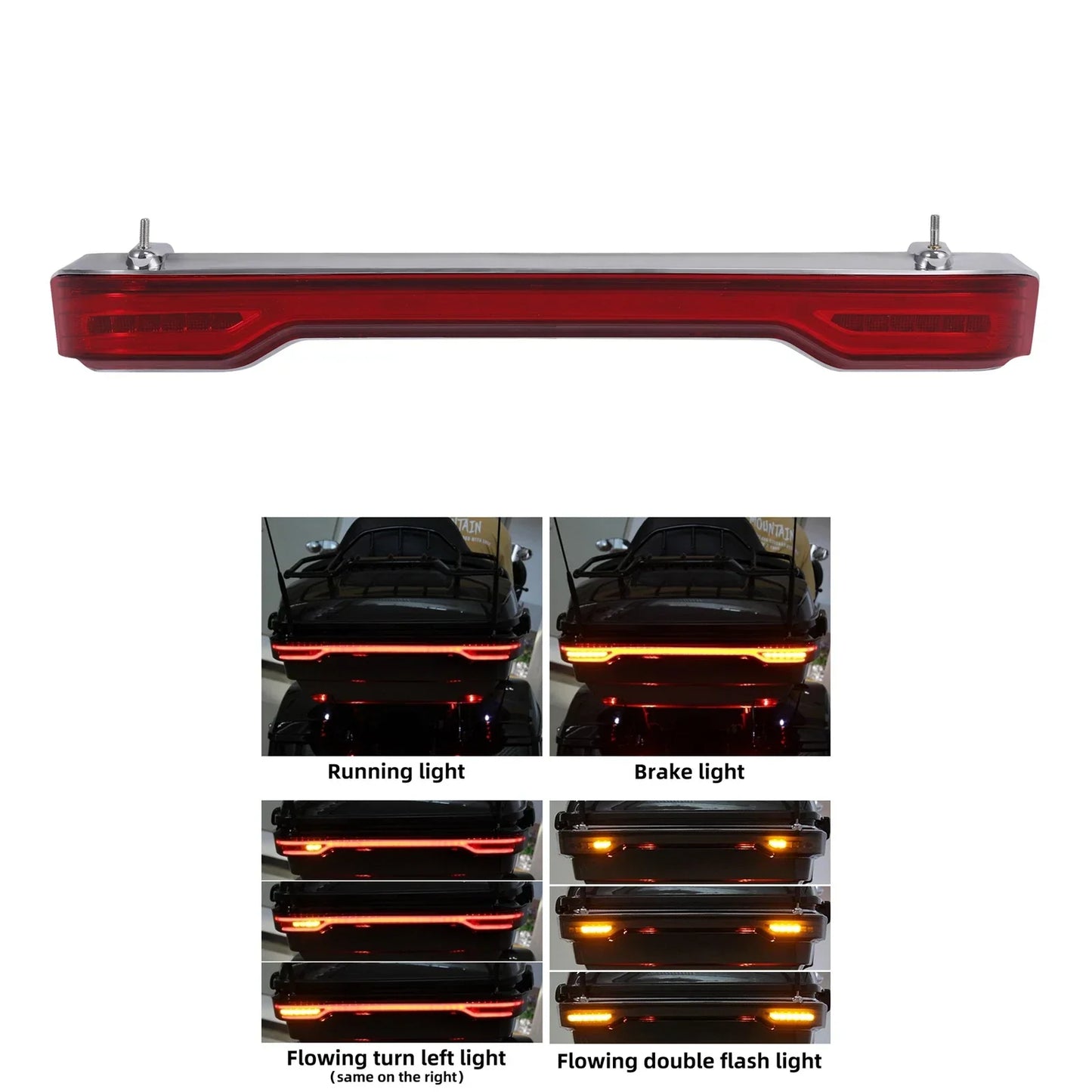 LED Brake Turn Flow Tail Light for Harley Touring (2014-2025)