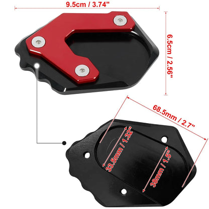 Kickstand Enlarger Plate Pad Red for BMW R1200GS LC (2013-2019)