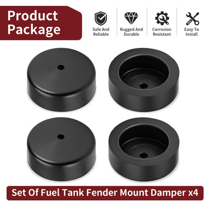 4x Tank Mount Damper for Yamaha YGS1 RD125 RS100 DT100 MX100 MX80 (1970–1990)
