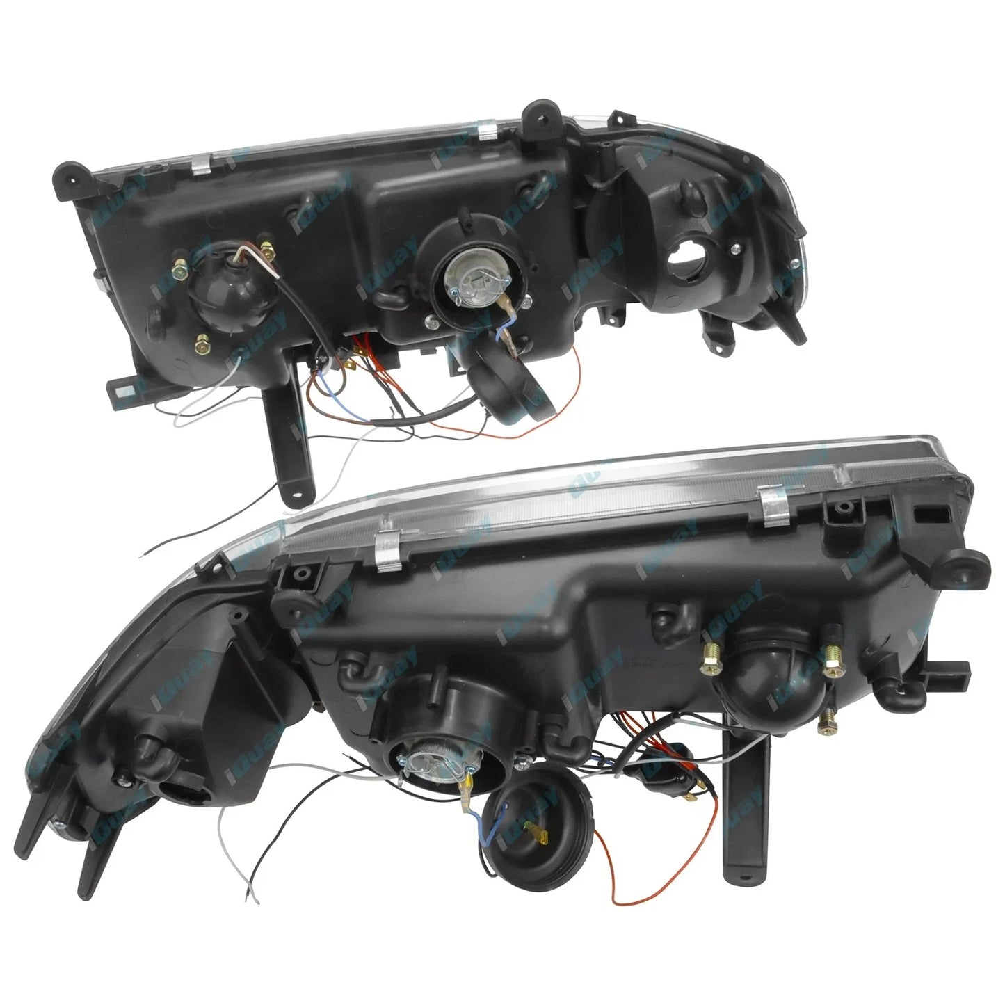 Black Halo Projector Headlights with LED for Landcruiser FJ80R FZJ80 1990~1992