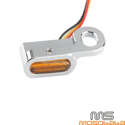 Motorcycle Front LED Mini CNC Turn Signal Lights for Harley Dyna