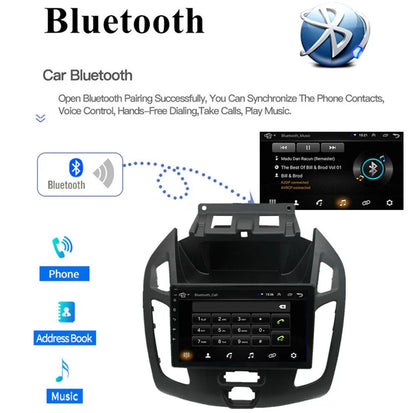 9" Android 13 Stereo Radio GPS Head Unit for Ford Transit Tourneo Connect (14-18)