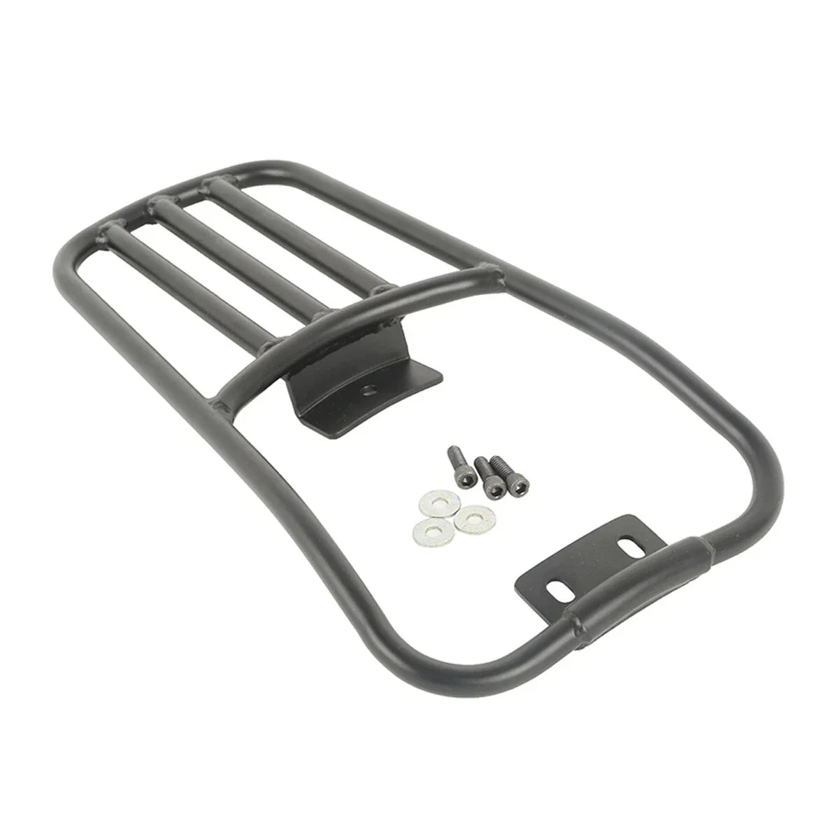 Black Rear Fender Luggage Rack for Harley Softail Deluxe (2005-2017)