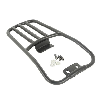Black Rear Fender Luggage Rack for Harley Softail Deluxe (2005-2017)