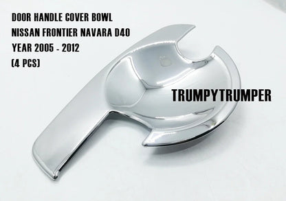 Chrome Door Handle Cover Insert Bowl Trim for Nissan Navara D40 (2005-2015)