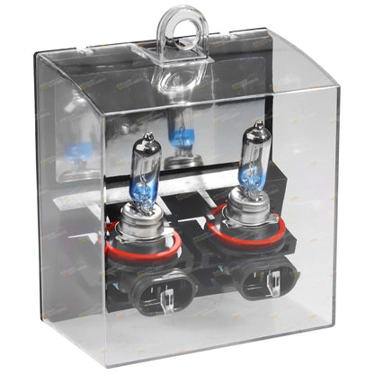 H11 Ultra 2 x Light Globes 12V 55W Bright White Halogen for Vehicles