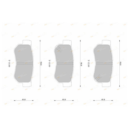 Rear Disc Brake Pads Set for Kia Sportage (1996-2010)