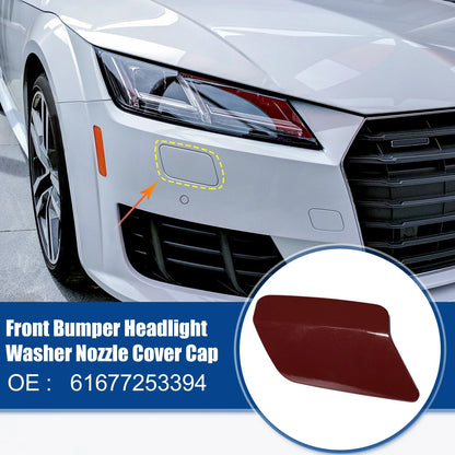 Front Right Headlight Washer Nozzle Cover Cap Red for BMW 328i (2011-2013)