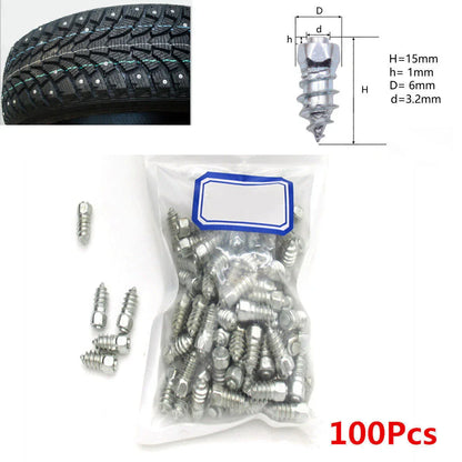 15mm Tire Studs 100x for Universal Snow Chains & Spikes