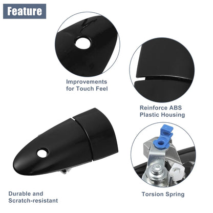 Black Front Left Right Car Exterior Door Handle for Honda (2006-2011)