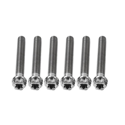 6pcs M6x55mm Titanium Torx Head Flange Screws for Motorcycle Bike