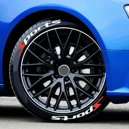Stickers Customizable 3D Letters Rubber Tire & Wheel Styling for Car