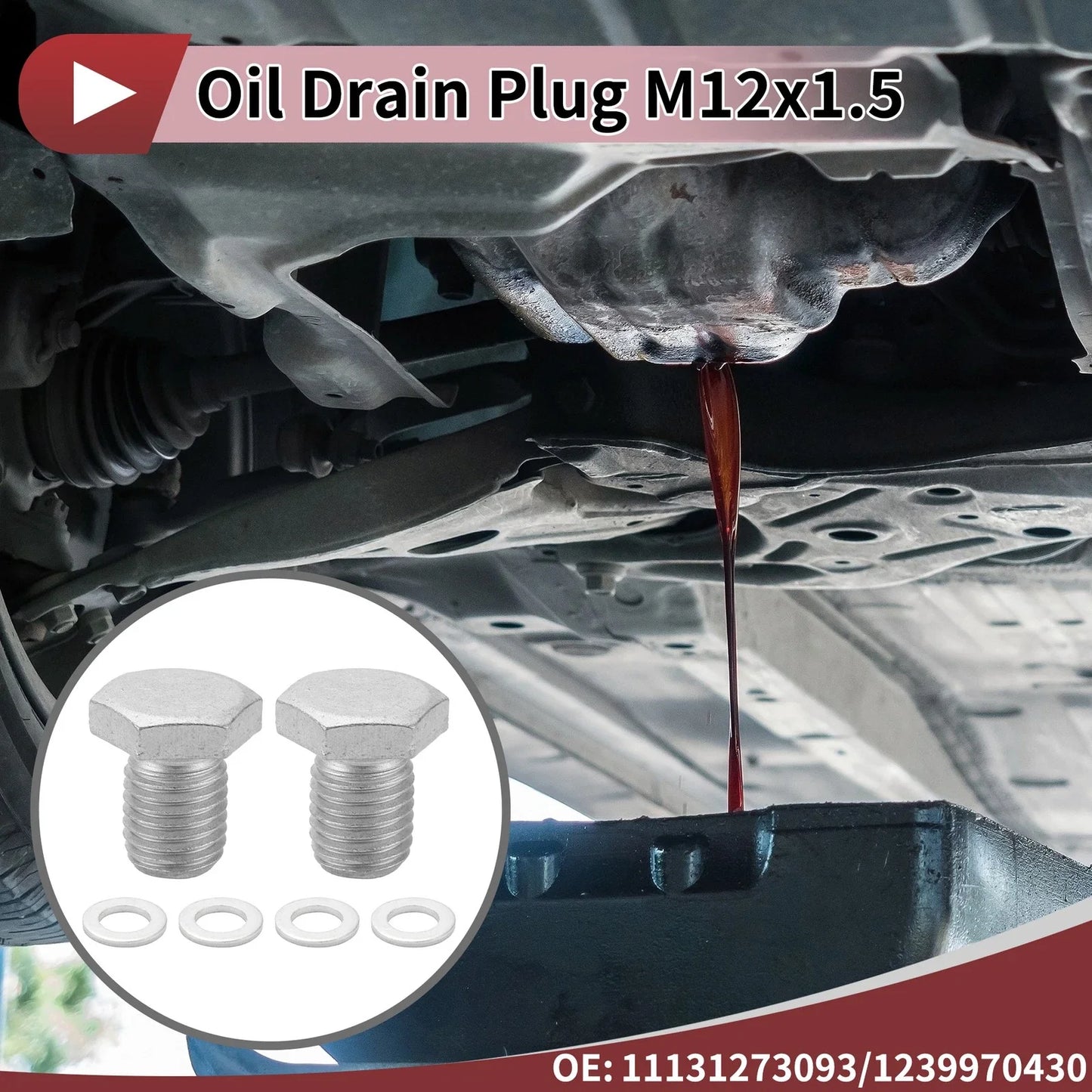 1 Set M121.5 Oil Drain Plug for BMW & Mercedes-Benz