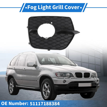 Front Right Fog Light Grill 1x for BMW X6 (2008 - 2014) Black