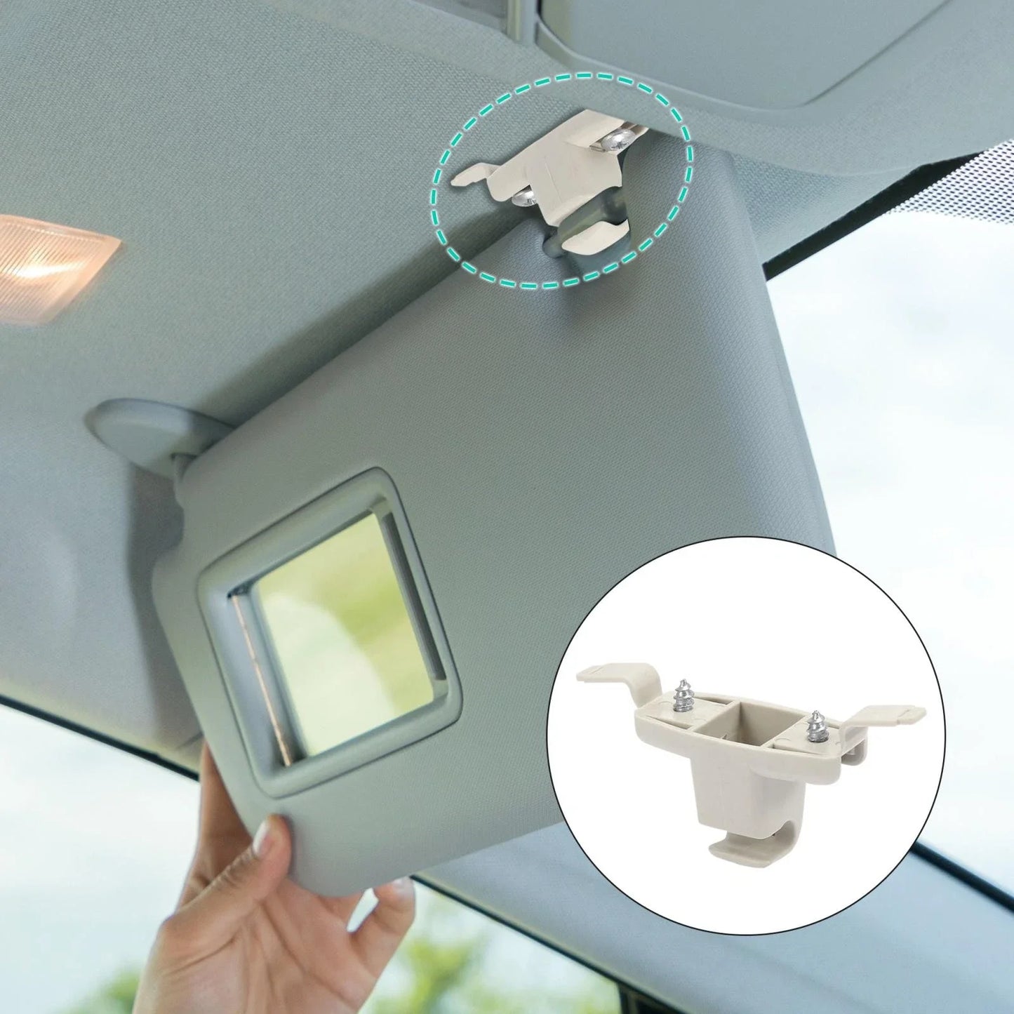 Beige Sun Visor Hook Clip Retainer for BMW 328i (1999-2000)