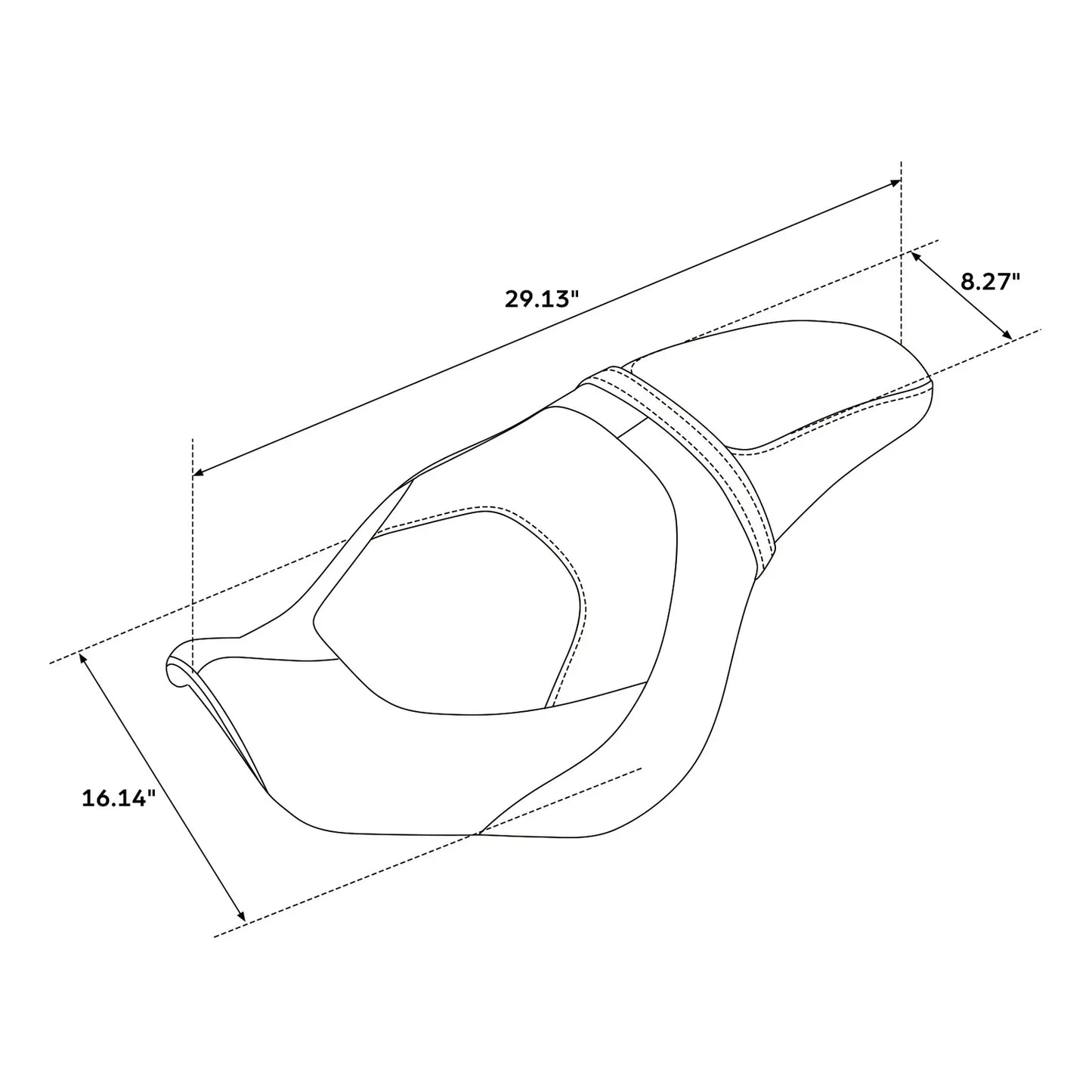 Driver Passenger Seat for Honda VT750C2B Phantom (2009-2023)