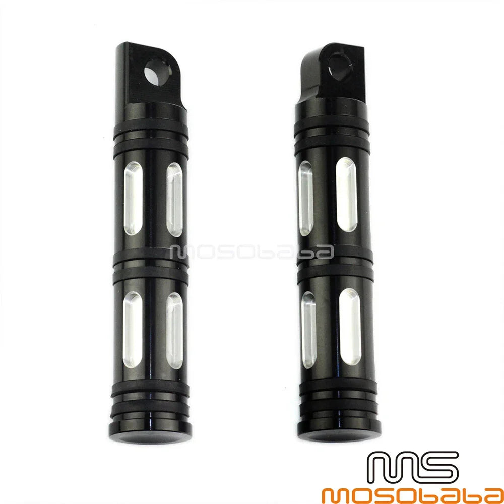 Black Aluminum Foot Pegs for Harley Sportster, Dyna, Electra Glide (2004-2023)
