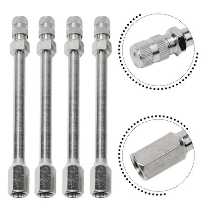 4pcs Tyre Wheel Valve Extension Extender Cap Metal Stem for Auto Car Truck