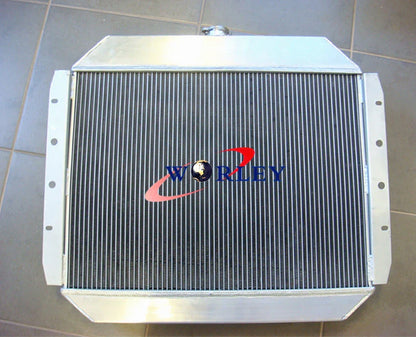 3 Row Aluminum Radiator + Fan for Ford F100 F150 F250 F350 Bronco (67-81)