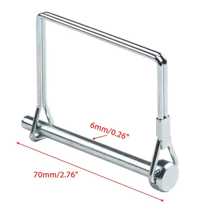 Trailer Coupler Hitch Pin Lock / 10x M6×70mm / Square Shape