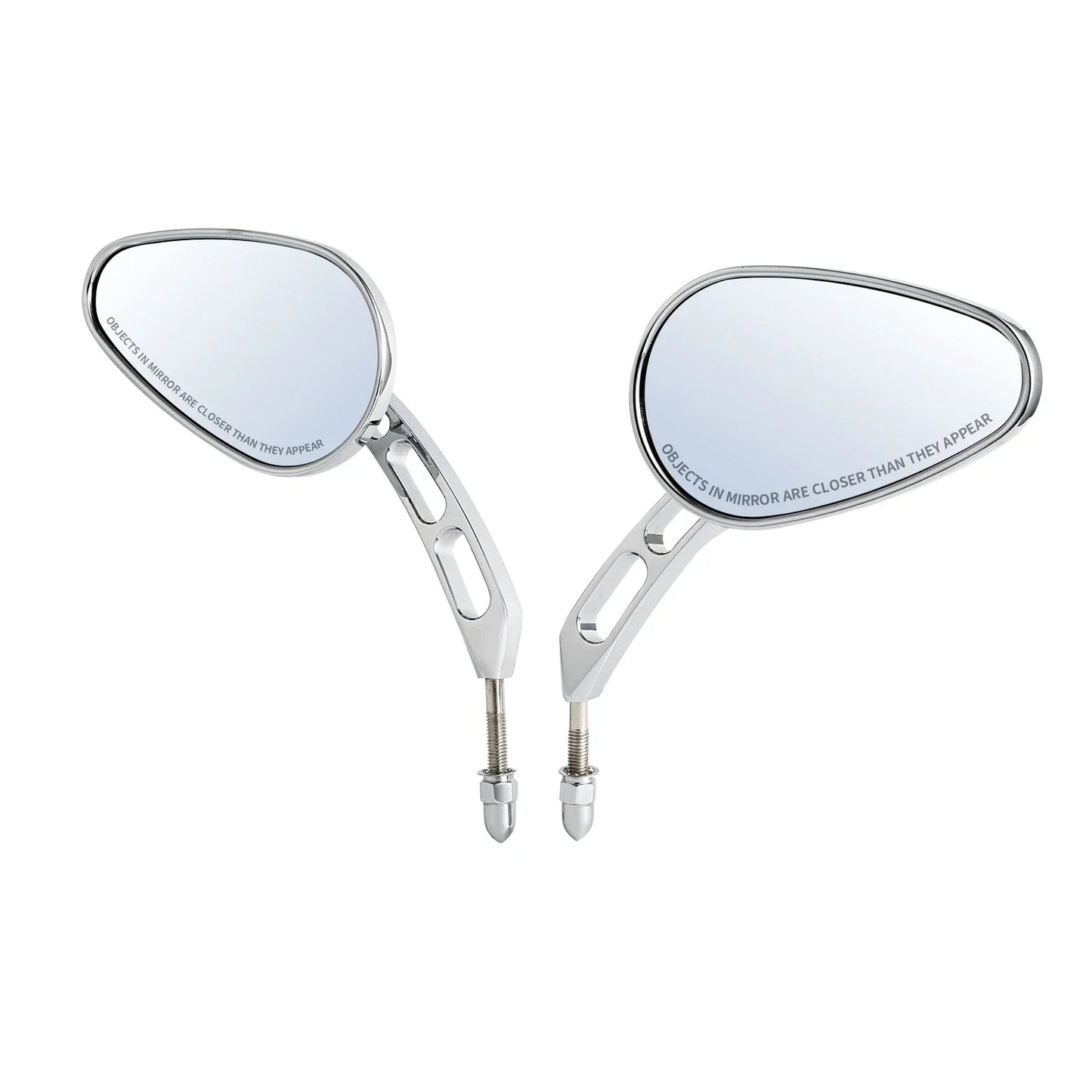 8mm Chrome Rearview Mirrors for Harley Touring Sportster 883 1200 Dyna (2004-2023)