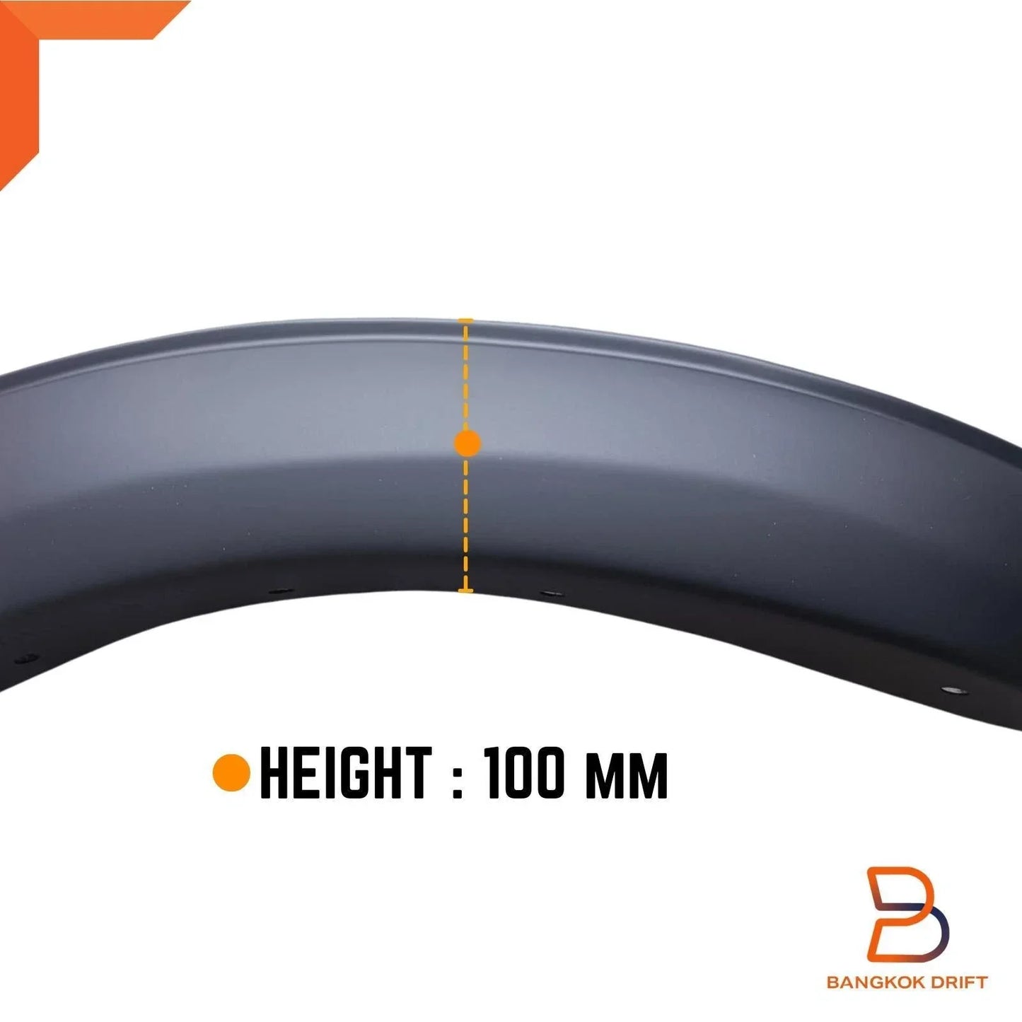 Slim Matte Black Fender Flares for Ford Ranger Ute PY (2022-2024)
