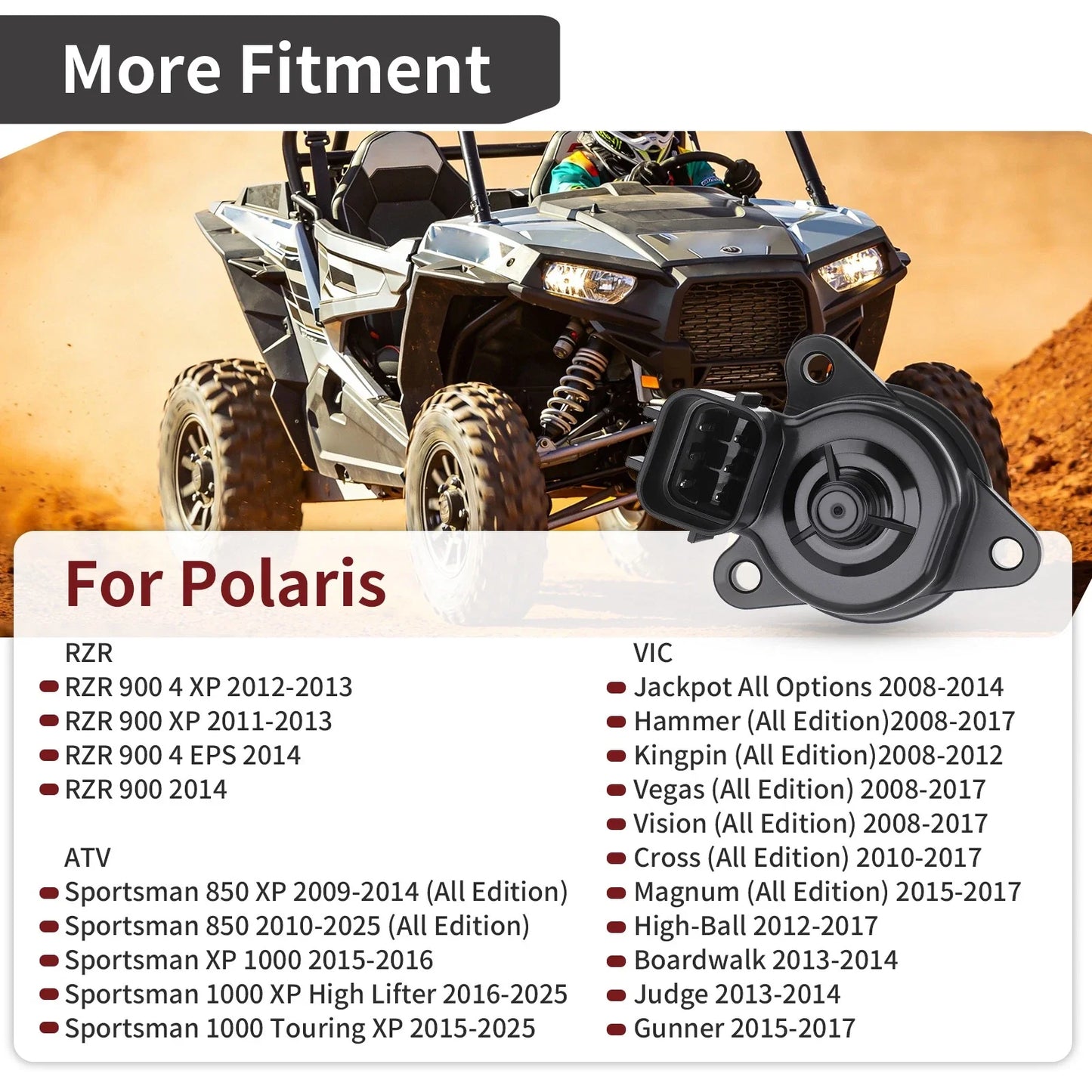 Idle Air Control Valve for Polaris Sportsman 1000 Touring XP (2015–2023)
