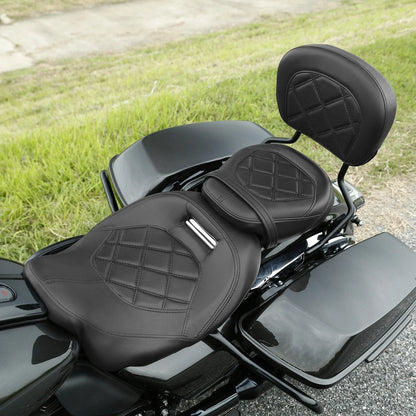 Driver Passenger Seat Pad for Harley Touring Electra Glide FLHT (2009-2023)