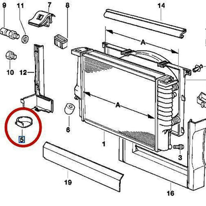 Lower Radiator Frame Bracket Mount for BMW 3 E30/E34/E32/E46 (1982-2006)